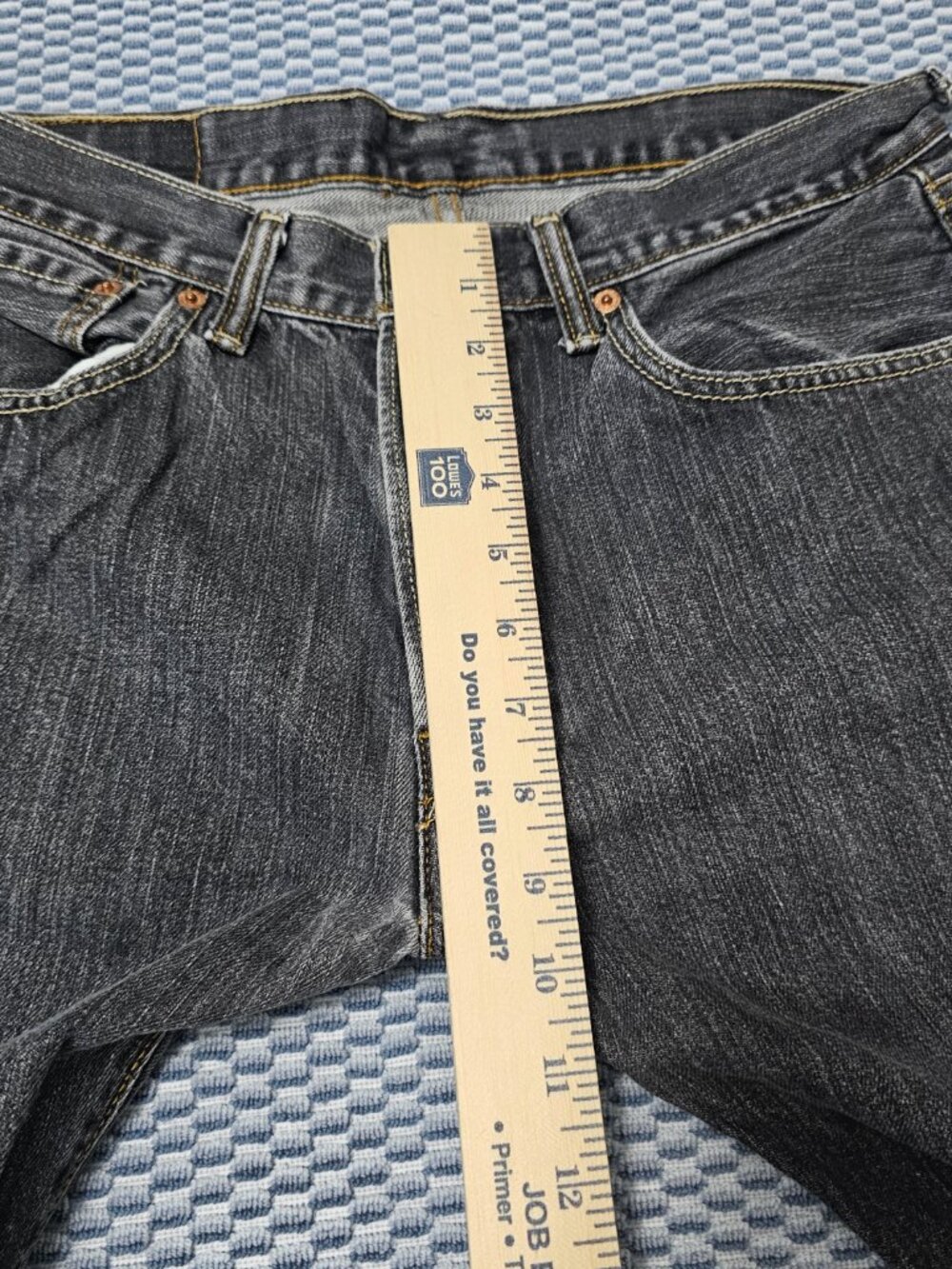 Vintage Levi's 501 Black Denim Silver Button Men's Original Fit Jeans Sz 33 NEW - Picture 6 of 7